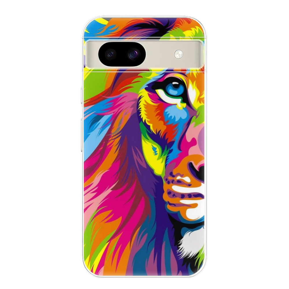 Odolné silikonové pouzdro iSaprio - Rainbow Lion - Google Pixel 8a