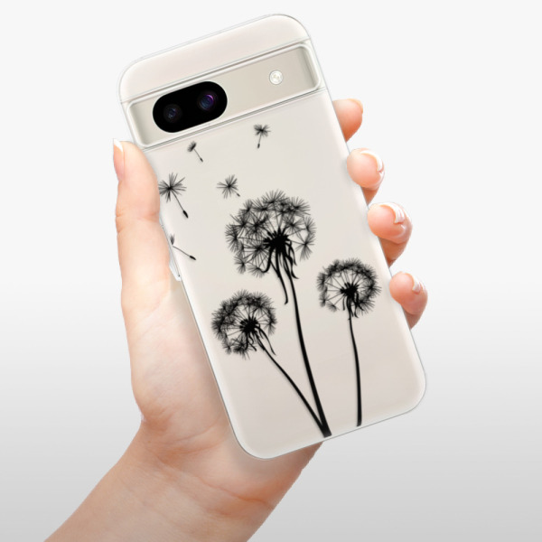 Silikonové pouzdro iSaprio - Google Pixel 8a - Three Dandelions black
