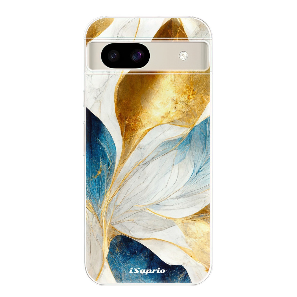 Odolné silikonové pouzdro iSaprio - Blue Leaves - Google Pixel 8a