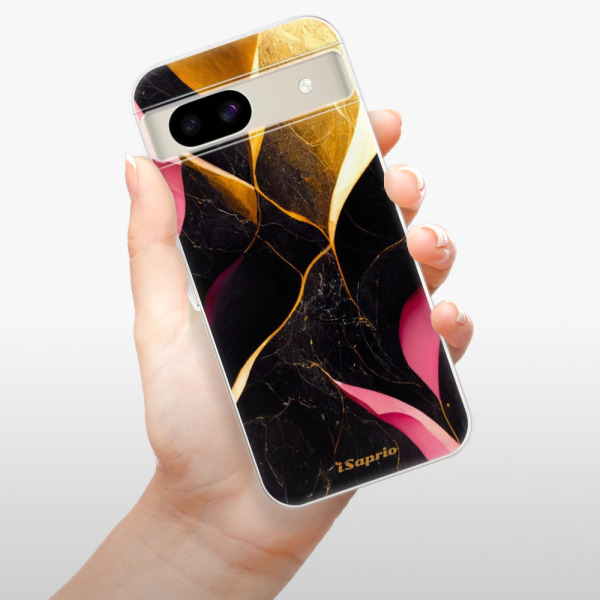 Silikonové pouzdro iSaprio - Google Pixel 8a - Gold Pink Marble