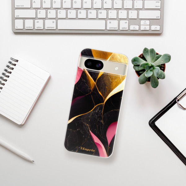 Silikonové pouzdro iSaprio - Google Pixel 8a - Gold Pink Marble