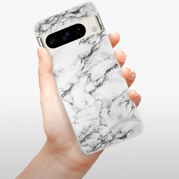 Silikonové pouzdro iSaprio - Google Pixel 8 Pro - White Marble 01