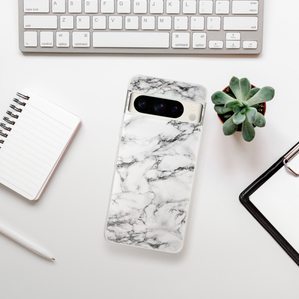 Silikonové pouzdro iSaprio - Google Pixel 8 Pro - White Marble 01