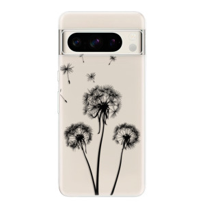 Silikonové pouzdro iSaprio - Google Pixel 8 Pro - Three Dandelions black
