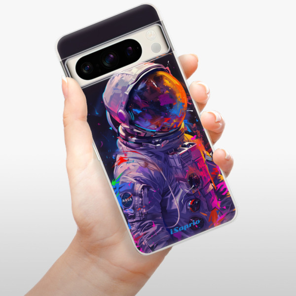 Silikonové pouzdro iSaprio - Google Pixel 8 Pro - Neon Astronaut