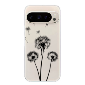 Silikonové pouzdro iSaprio - Google Pixel 9 / 9 Pro - Three Dandelions black