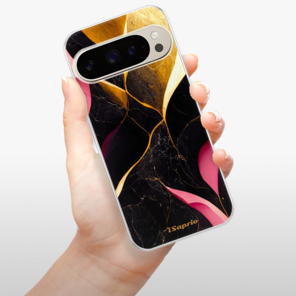 Silikonové pouzdro iSaprio - Google Pixel 9 / 9 Pro - Gold Pink Marble