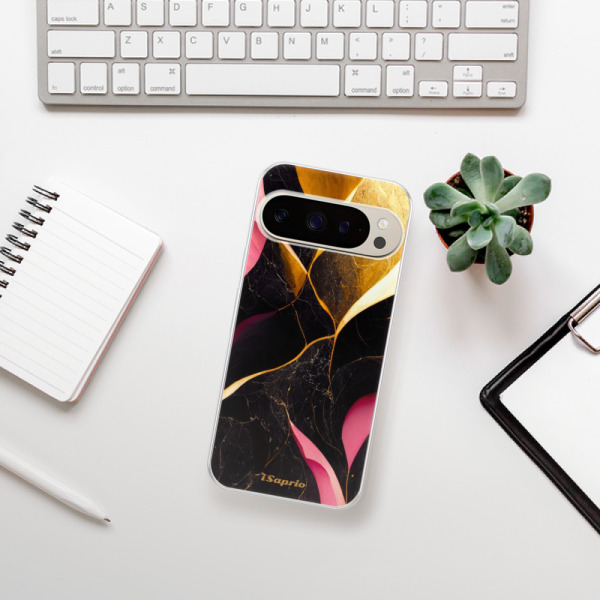 Silikonové pouzdro iSaprio - Google Pixel 9 / 9 Pro - Gold Pink Marble