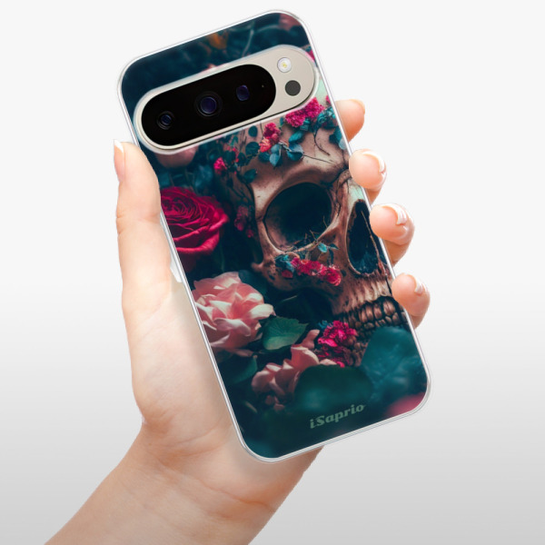 Silikonové pouzdro iSaprio - Google Pixel 9 / 9 Pro - Skull in Roses