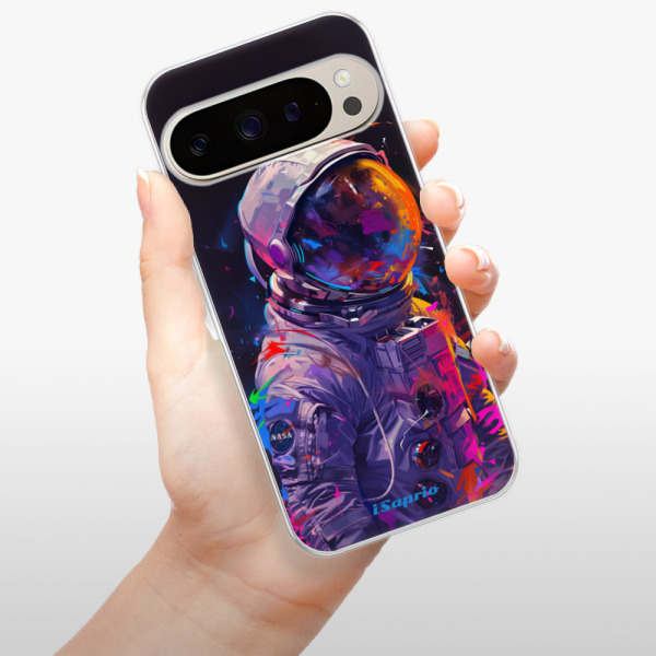 Silikonové pouzdro iSaprio - Google Pixel 9 / 9 Pro - Neon Astronaut