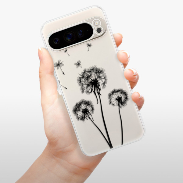 Silikonové pouzdro iSaprio - Google Pixel 9 Pro XL - Three Dandelions black