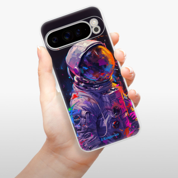 Silikonové pouzdro iSaprio - Google Pixel 9 Pro XL - Neon Astronaut