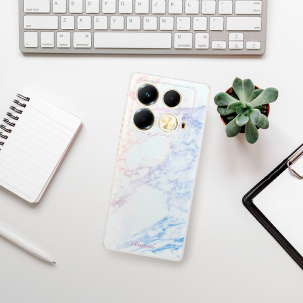 Silikonové pouzdro iSaprio - Infinix Note 40 - Raibow Marble 10