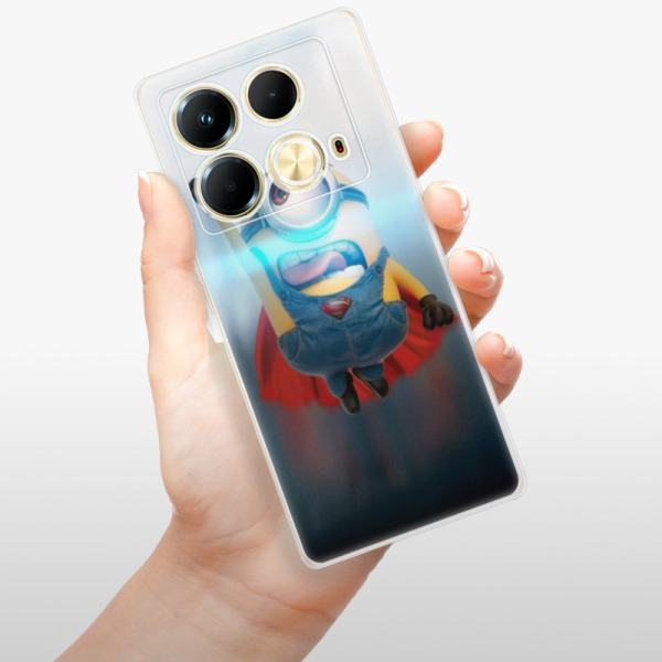 Silikonové pouzdro iSaprio - Infinix Note 40 - Mimons Superman 02