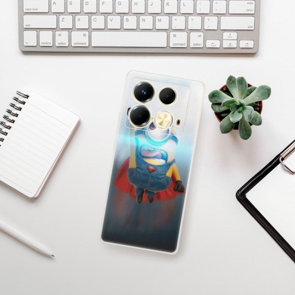 Silikonové pouzdro iSaprio - Infinix Note 40 - Mimons Superman 02