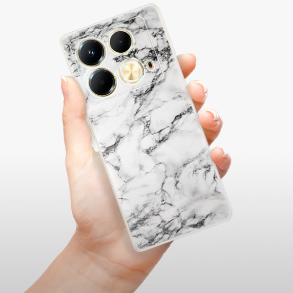 Silikonové pouzdro iSaprio - Infinix Note 40 - White Marble 01