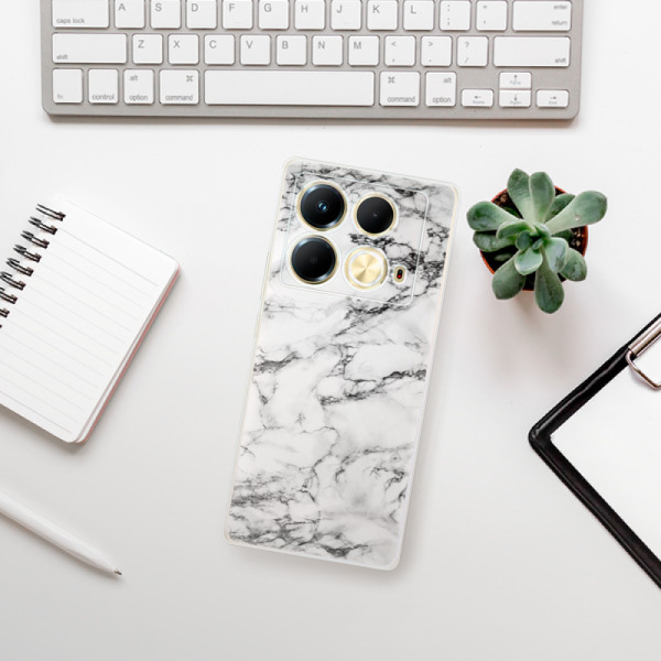 Silikonové pouzdro iSaprio - Infinix Note 40 - White Marble 01