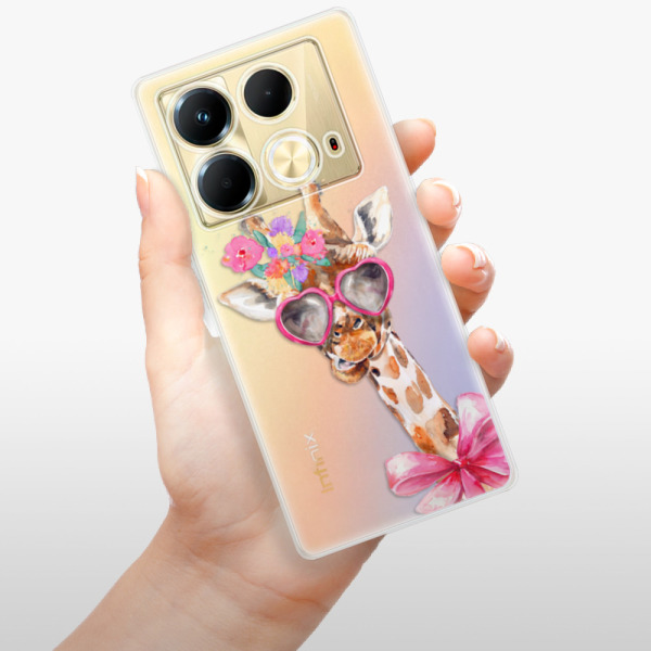 Silikonové pouzdro iSaprio - Infinix Note 40 - Lady Giraffe
