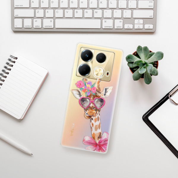 Silikonové pouzdro iSaprio - Infinix Note 40 - Lady Giraffe