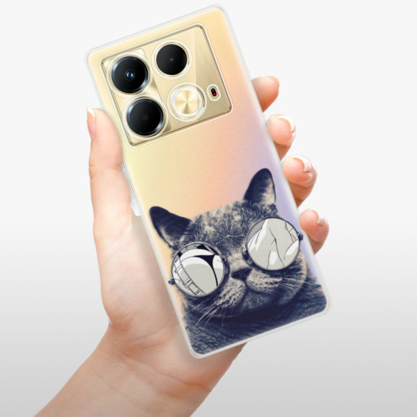 Silikonové pouzdro iSaprio - Infinix Note 40 - Crazy Cat 01