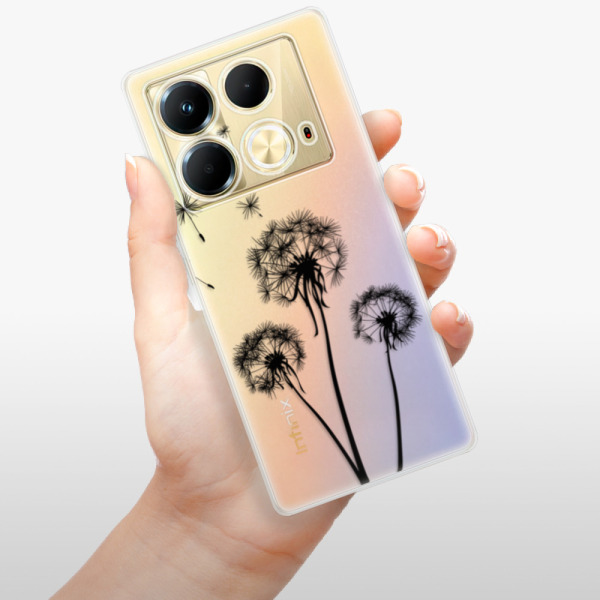 Silikonové pouzdro iSaprio - Infinix Note 40 - Three Dandelions black