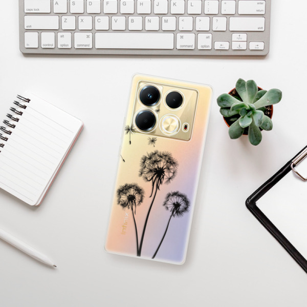 Silikonové pouzdro iSaprio - Infinix Note 40 - Three Dandelions black