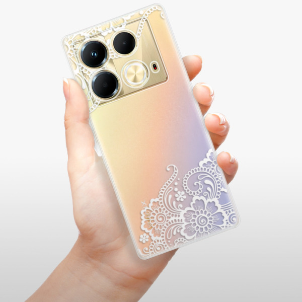 Silikonové pouzdro iSaprio - Infinix Note 40 - White Lace 02