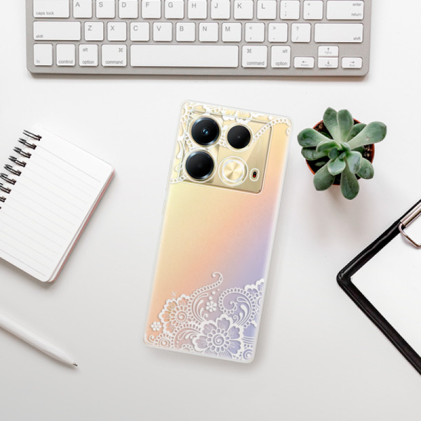 Silikonové pouzdro iSaprio - Infinix Note 40 - White Lace 02