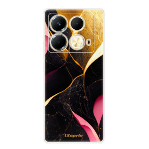 Silikonové pouzdro iSaprio - Infinix Note 40 - Gold Pink Marble