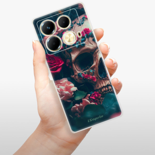 Silikonové pouzdro iSaprio - Infinix Note 40 - Skull in Roses