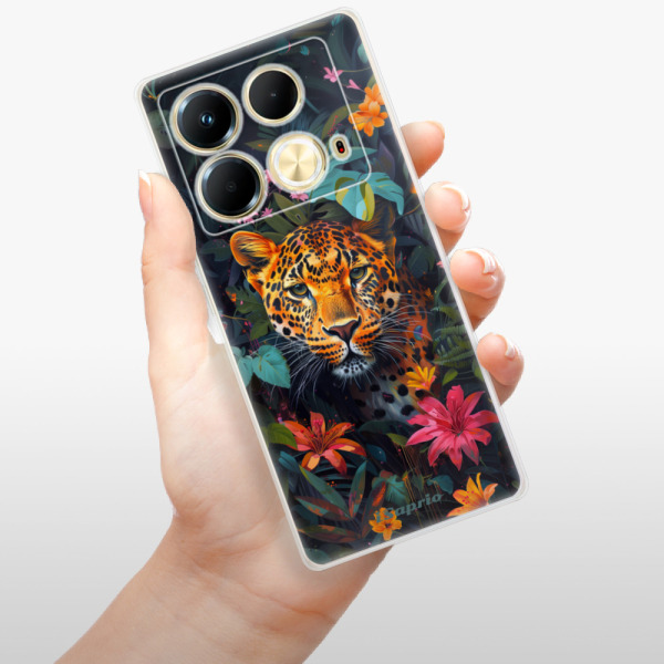 Silikonové pouzdro iSaprio - Infinix Note 40 - Flower Jaguar
