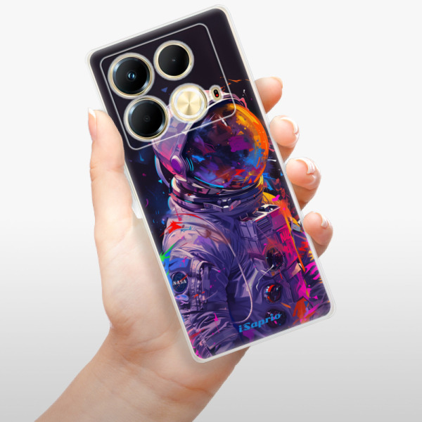 Silikonové pouzdro iSaprio - Infinix Note 40 - Neon Astronaut