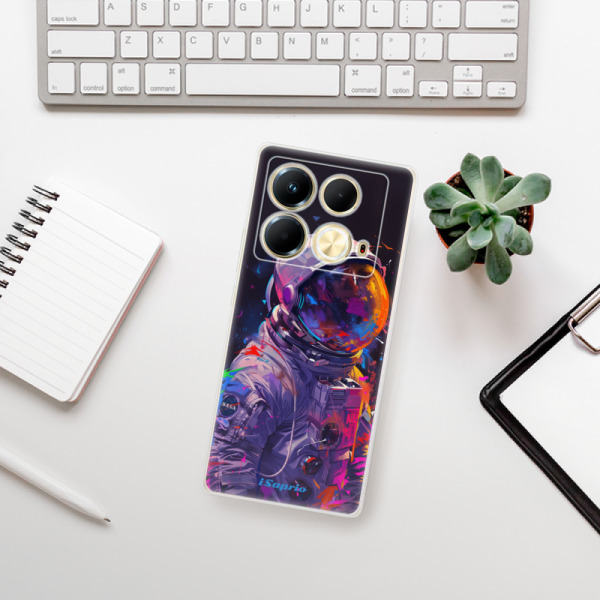 Silikonové pouzdro iSaprio - Infinix Note 40 - Neon Astronaut