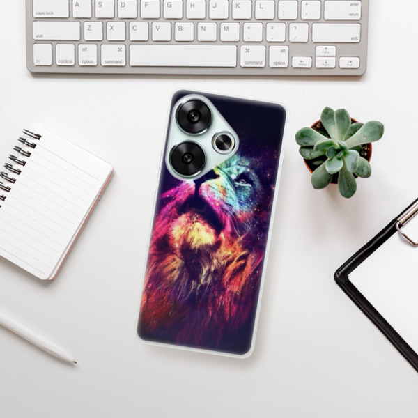 Silikonové pouzdro iSaprio - Xiaomi Poco F6 - Lion in Colors
