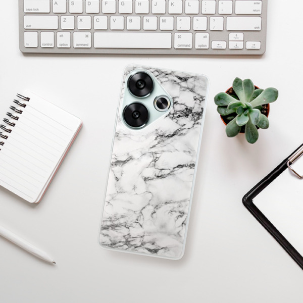 Silikonové pouzdro iSaprio - Xiaomi Poco F6 - White Marble 01