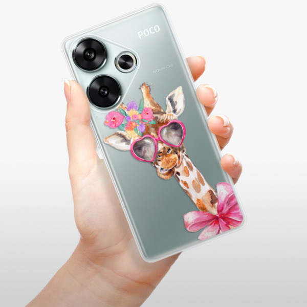 Silikonové pouzdro iSaprio - Xiaomi Poco F6 - Lady Giraffe