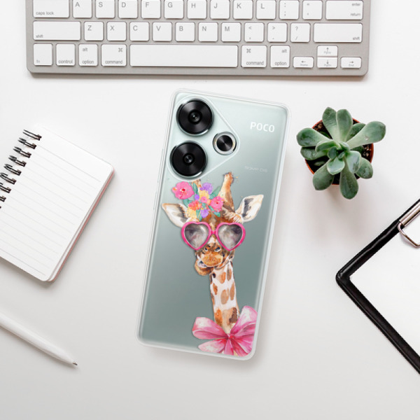 Silikonové pouzdro iSaprio - Xiaomi Poco F6 - Lady Giraffe