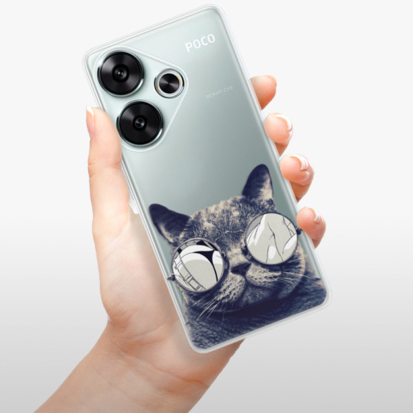 Silikonové pouzdro iSaprio - Xiaomi Poco F6 - Crazy Cat 01