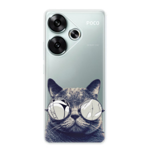 Silikonové pouzdro iSaprio - Xiaomi Poco F6 - Crazy Cat 01