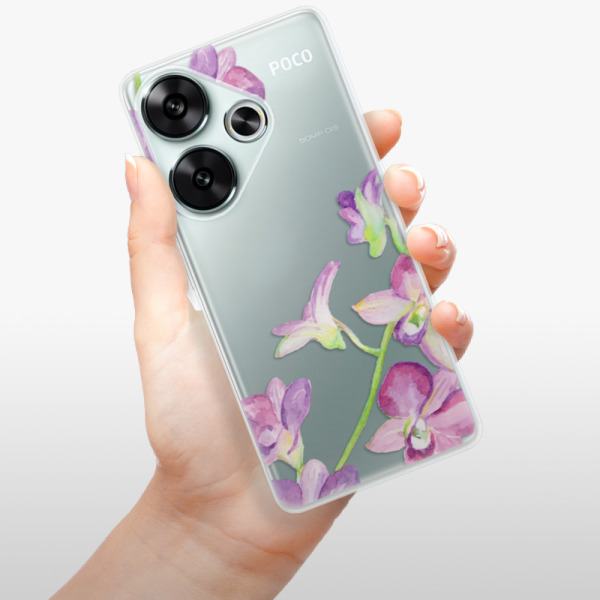 Silikonové pouzdro iSaprio - Xiaomi Poco F6 - Purple Orchcode_producer