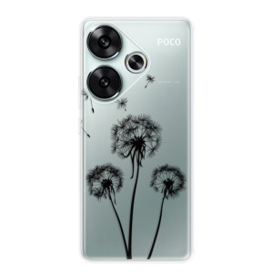 Silikonové pouzdro iSaprio - Xiaomi Poco F6 - Three Dandelions black