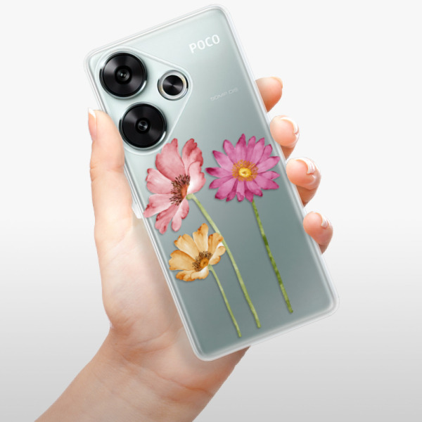 Silikonové pouzdro iSaprio - Xiaomi Poco F6 - Three Flowers