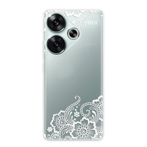 Silikonové pouzdro iSaprio - Xiaomi Poco F6 - White Lace 02
