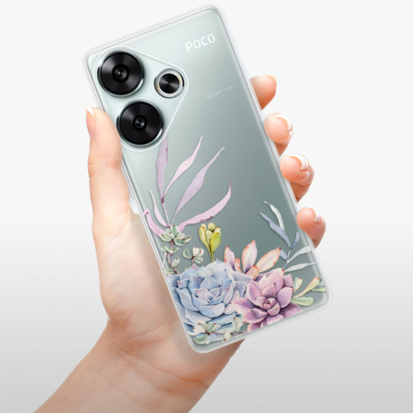 Silikonové pouzdro iSaprio - Xiaomi Poco F6 - Succulent 01