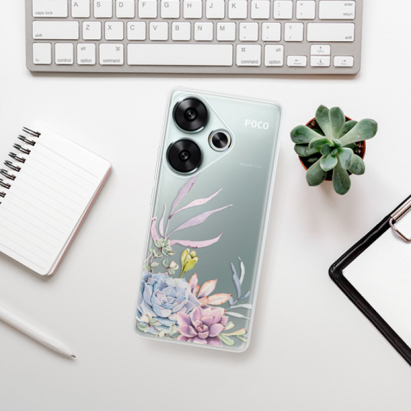 Silikonové pouzdro iSaprio - Xiaomi Poco F6 - Succulent 01