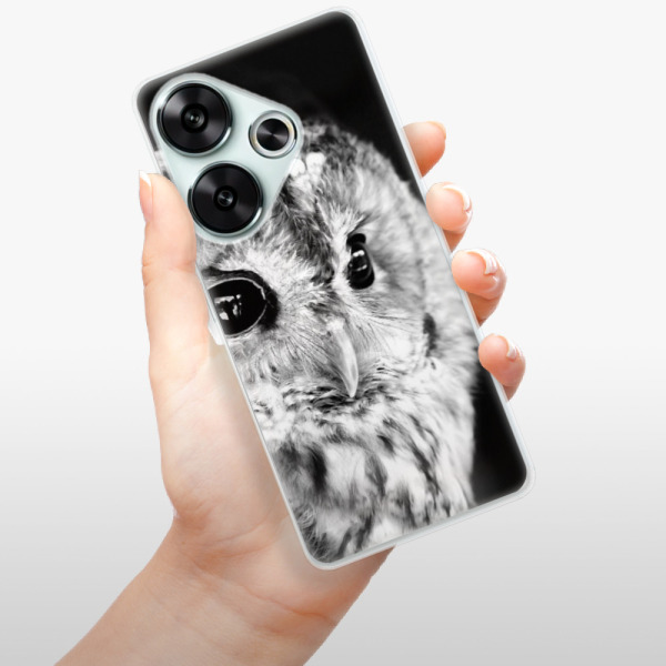 Silikonové pouzdro iSaprio - Xiaomi Poco F6 - BW Owl