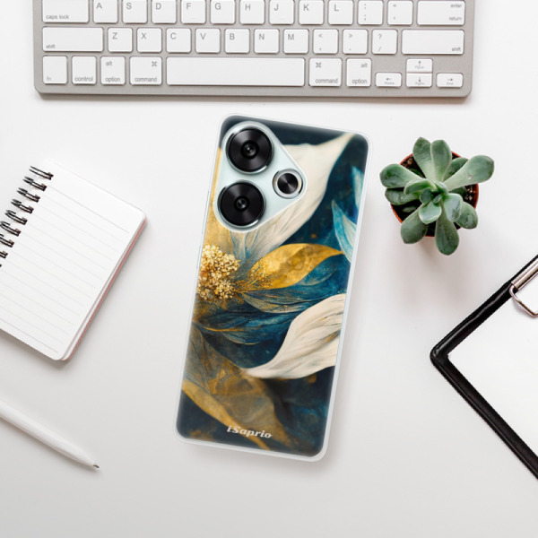 Silikonové pouzdro iSaprio - Xiaomi Poco F6 - Gold Petals
