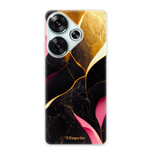 Silikonové pouzdro iSaprio - Xiaomi Poco F6 - Gold Pink Marble