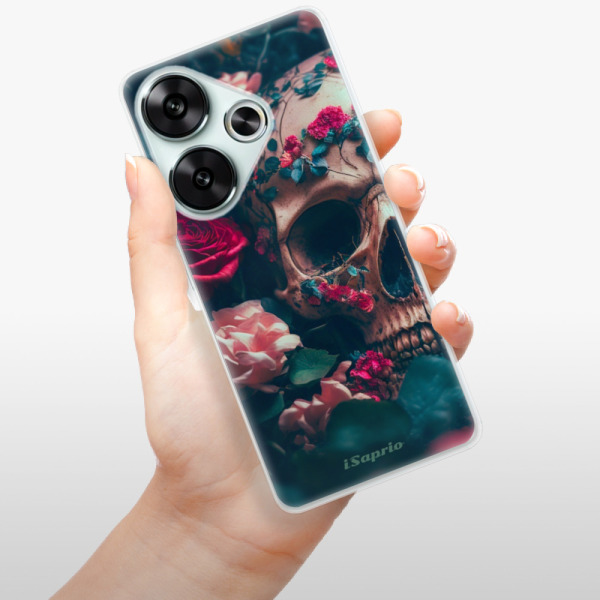 Silikonové pouzdro iSaprio - Xiaomi Poco F6 - Skull in Roses