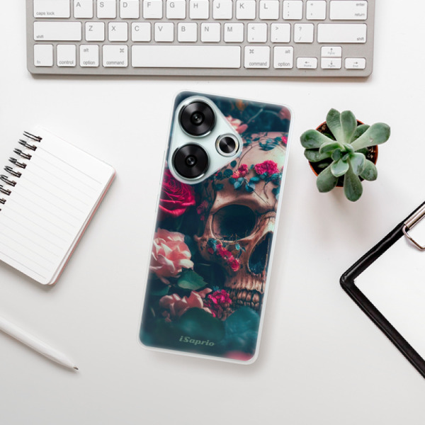 Silikonové pouzdro iSaprio - Xiaomi Poco F6 - Skull in Roses